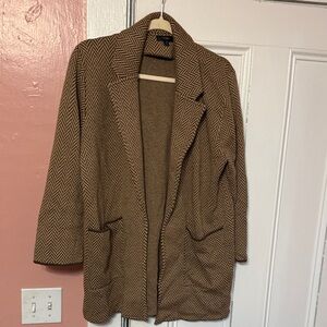 J. Crew Brown Herringbone Blazer